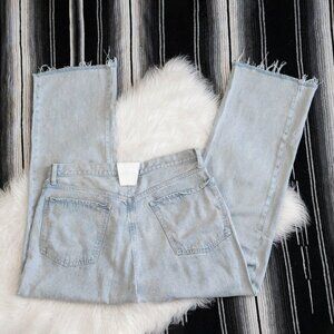 7 FOR ALL MANKIND 74AM LUSTRE EASY STRAIGHT LYOCELL DENIM JEANS SZ 31
